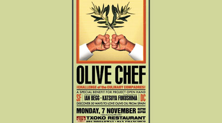 'Olive Chef' benefit for Project Open Hand at San Francisco's new Txoko Restaurant
