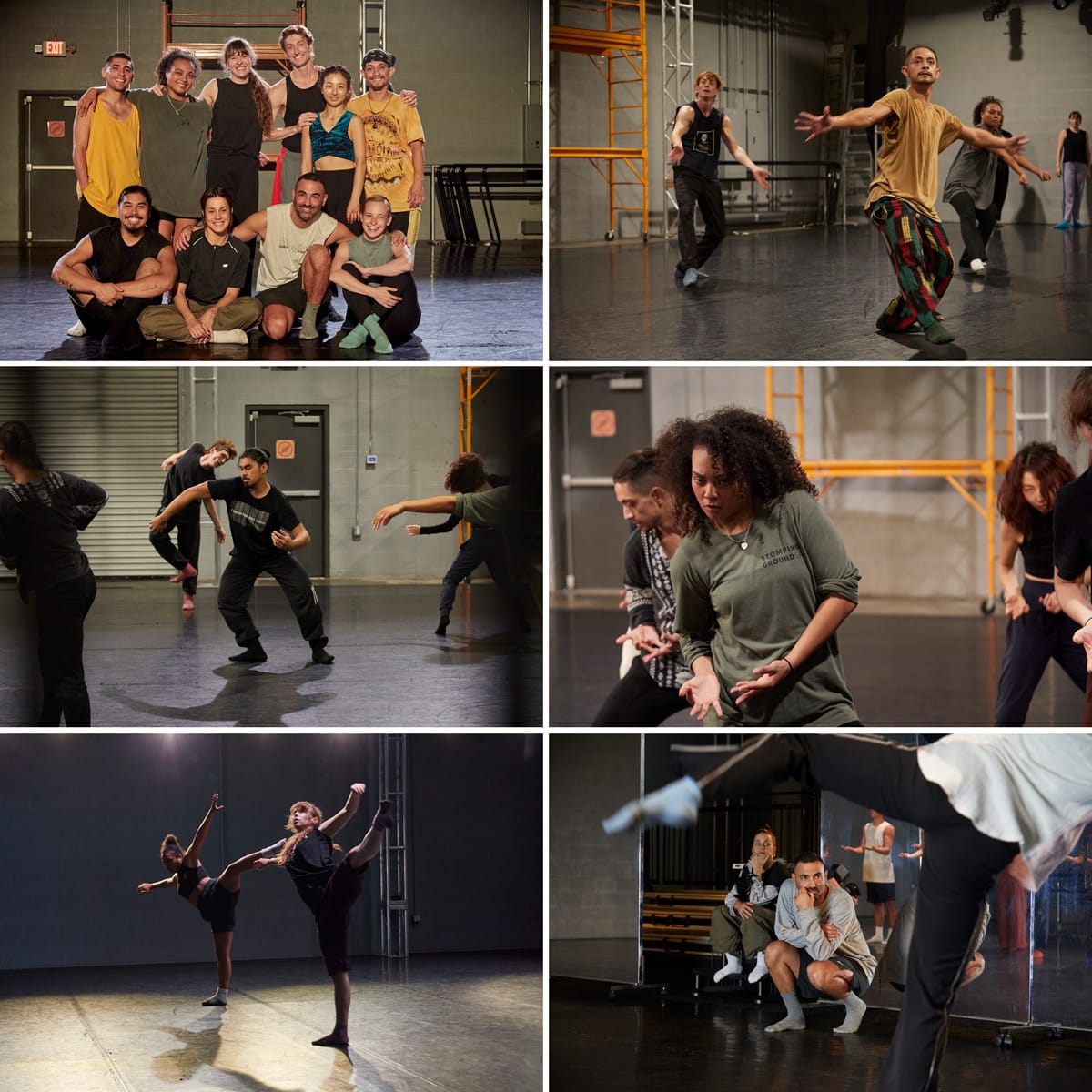 Various scenes from rehearsals