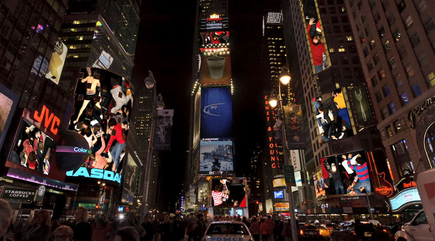 'Storming Times Square' by Daniel Canogar