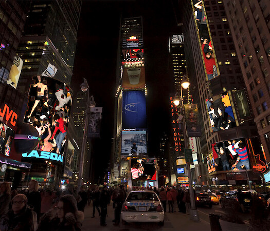 'Storming Times Square' by Daniel Canogar