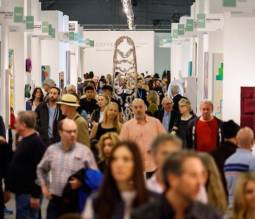 Paz Aymerich and Conchi Álvarez at Art New York 2018