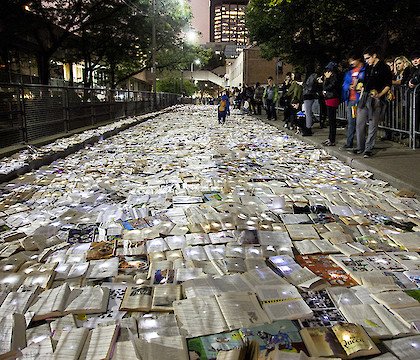Luzinterruptus: Literature vs. Traffic