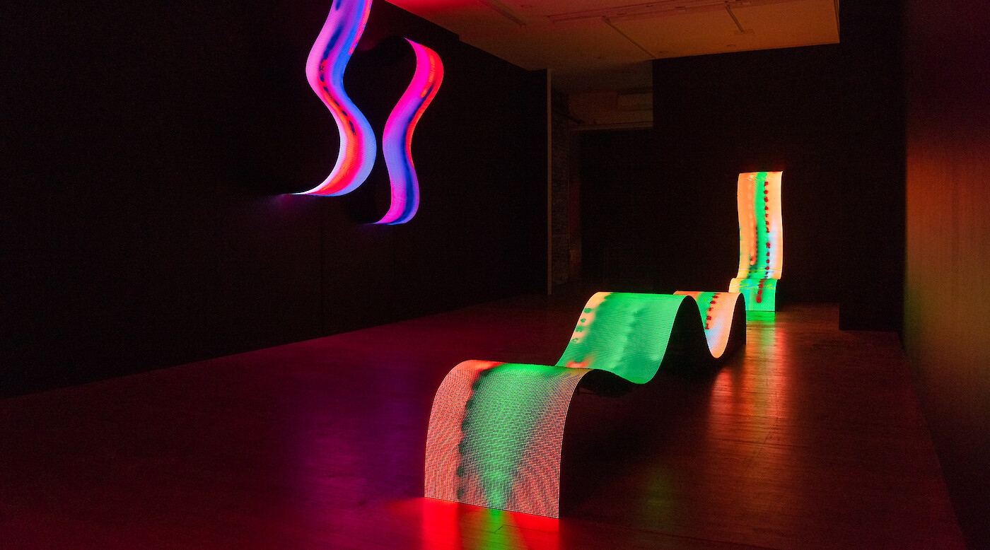 Billow I & III by Daniel Canogar at Interreality