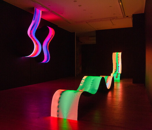 Billow I & III by Daniel Canogar at Interreality