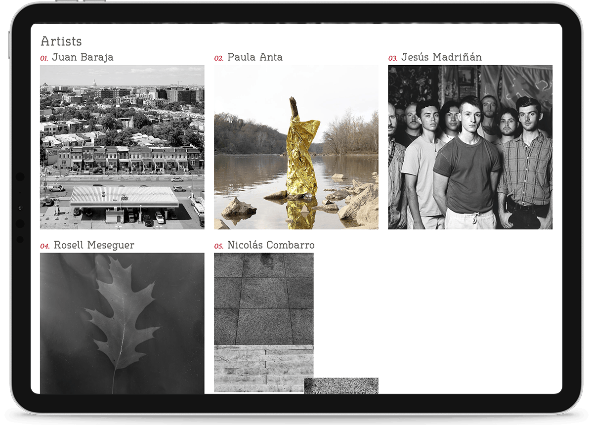 Mockup of the DC.es microsite as viewed on an iPad