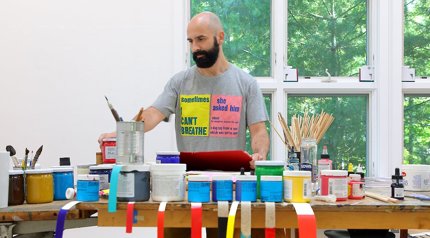 Guillermo Mora at the Albers Foundation Artist Residency 2024